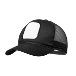 Cap laten bedrukken met mesh en patch voor sublimatie Trucker kleur zwart  negende weergave