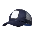 Cap laten bedrukken met mesh en patch voor sublimatie Trucker kleur marineblauw  negende weergave