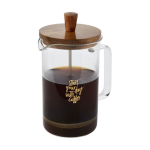 French koffie press voor 3 koffiesoorten 600ml French Coffee Press kleur doorzichtig weergave tampondruk