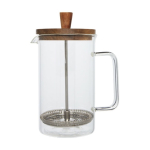 French koffie press voor 3 koffiesoorten 600ml French Coffee Press kleur doorzichtig weergave zijkant