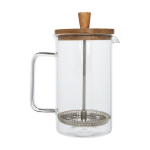 French koffie press voor 3 koffiesoorten 600ml French Coffee Press kleur doorzichtig tweede weergave met zijkant