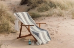 Handdoek voor strandstoel in katoen 450 gr/m2 en 80x180cm Seaside kleur grijs