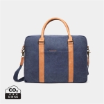 Elegante gerecyclede, gevoerde laptoptas 16'' EcoJourney kleur marineblauw