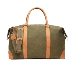 Kwaliteit gerecyclede canvas weekendtas EcoJourney kleur groen