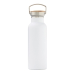 Duurzame roestvrijstalen fles 500 ml Clip Modern kleur wit