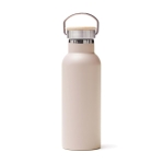 Duurzame roestvrijstalen fles 500 ml Clip Modern kleur beige