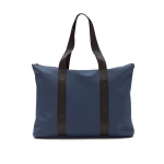 Lichtgewicht kunstleer tas met ritssluiting Contempo kleur blauw