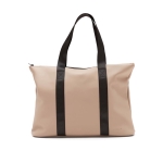 Lichtgewicht kunstleer tas met ritssluiting Contempo kleur beige