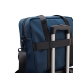 Laptoptas met trolleyriem en handvat bedrukken Contempo kleur blauw vijfde weergave