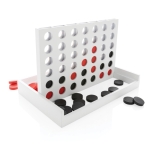 Houten vier-op-een-rij spel met logo Connect Four kleur wit