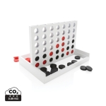 Houten vier-op-een-rij spel met logo Connect Four kleur wit