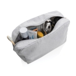 Toilettas van gerecycled canvas van 285 g/m2 EcoTrace Raw kleur grijs tweede weergave