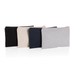 Klassieke etui van 285 g/m² ruw gerecycled canvas EcoTrace kleur gebroken wit weergave algemeen