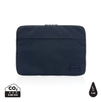 Laptophoes van gerecycled polyester 15,6'' EcoTrace kleur marineblauw