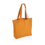 Boodschappentas van gerecycled canvas 240 g/m2 EcoTrace Pocket kleur oranje