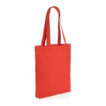 Tote bags van gerecycled canvas bedrukken 285 g/m2 EcoTrace kleur rood