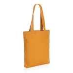 Tote bags van gerecycled canvas bedrukken 285 g/m2 EcoTrace kleur oranje