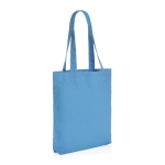 Tote bags van gerecycled canvas bedrukken 285 g/m2 EcoTrace kleur lichtblauw