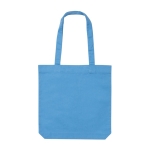 Tote bags van gerecycled canvas bedrukken 285 g/m2 EcoTrace kleur lichtblauw tweede weergave