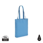 Tote bags van gerecycled canvas bedrukken 285 g/m2 EcoTrace kleur lichtblauw