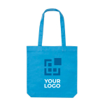 Tote bags van gerecycled canvas bedrukken 285 g/m2 EcoTrace kleur lichtblauw met afdrukgebied