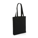 Ongeverfde gerecyclede canvas tas 285 g/m2 EcoTrace Raw kleur zwart