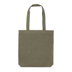 Ongeverfde gerecyclede canvas tas 285 g/m2 EcoTrace Raw kleur donkergroen tweede weergave