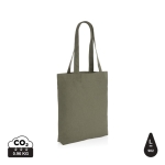 Ongeverfde gerecyclede canvas tas 285 g/m2 EcoTrace Raw kleur donkergroen