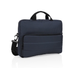 Eco laptoptas met handvat en schouderriem 15,6'' Pocket RPET kleur marineblauw