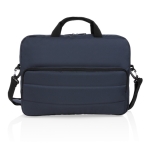 Eco laptoptas met handvat en schouderriem 15,6'' Pocket RPET kleur marineblauw derde weergave