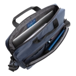 Eco laptoptas met handvat en schouderriem 15,6'' Pocket RPET kleur marineblauw zesde weergave