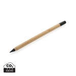 Infinity potlood met logo bedrukken Bamboo BlackEraser kleur hout