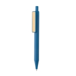 Eco pen bedrukken van gerecyclede materialen Dokumental® Bamboo Clip kleur blauw