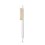 Eco pen bedrukken van gerecyclede materialen Dokumental® Bamboo Clip kleur wit