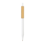 Eco pen bedrukken van gerecyclede materialen Dokumental® Bamboo Clip kleur wit tweede weergave