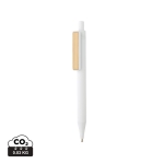 Eco pen bedrukken van gerecyclede materialen Dokumental® Bamboo Clip kleur wit