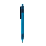 Eco pen van transparant gerecycled materiaal X8 Transparant kleur blauw derde weergave