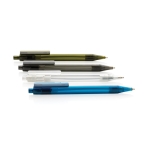 Eco pen van transparant gerecycled materiaal X8 Transparant kleur blauw weergave algemeen