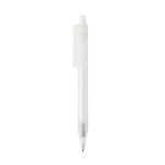 Eco pen van transparant gerecycled materiaal X8 Transparant kleur wit