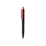 Pen zwarte basis felgekleurde clip geometrisch patroon X3 Soft Black kleur rood