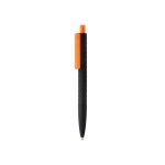 Pen zwarte basis felgekleurde clip geometrisch patroon X3 Soft Black kleur oranje