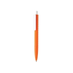 Gladde plastic pennen bedrukken blauwe inkt X3 Soft Colors kleur oranje