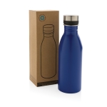 BPA-vrije anti-lek gerecyclede flessen bedrukken 500ml EcoDeluxe kleur blauw weergave met doos