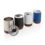 Compacte thermosbeker met kurkbodem 180ml Eco Cork Small kleur zwart weergave algemeen