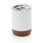 Compacte thermosbeker met kurkbodem 180ml Eco Cork Small kleur wit