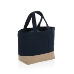 Koelbox in vorm van canvas tas verschillende kleuren EcoTrace Raw kleur marineblauw