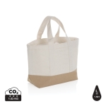 Koelbox in vorm van canvas tas verschillende kleuren EcoTrace Raw kleur gebroken wit