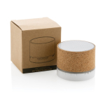 Bluetooth 5.1 speaker met kurken behuizing en micro CorkTunes kleur naturel weergave met doos