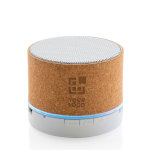 Bluetooth 5.1 speaker met kurken behuizing en micro CorkTunes kleur naturel met afdrukgebied