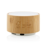 Bluetooth 4.1 speaker gemaakt van bamboe en gerecycled ABS EcoBamboo kleur wit derde weergave